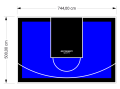 37M2/500X744CM NIEBIESKO-CZARNE BOISKO DO KOSZYKÓWKI SPEEDSPORT HEXA POWER PRO