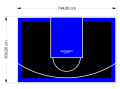 37M2/500X744CM CZARNO-NIEBIESKIE BOISKO DO KOSZYKÓWKI SPEEDSPORT HEXA POWER PRO