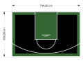 37M2/500X744CM CZARNO-ZIELONE BOISKO DO KOSZYKÓWKI SPEEDSPORT HEXA POWER PRO