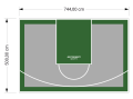 37M2/500X744CM SZARO-ZIELONE BOISKO DO KOSZYKÓWKI SPEEDSPORT HEXA POWER PRO