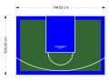 37M2/500X744CM ZIELONO-NIEBIESKIE BOISKO DO KOSZYKÓWKI SPEEDSPORT HEXA POWER PRO