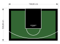 37M2/500X744CM ZIELONO-CZARNE BOISKO DO KOSZYKÓWKI SPEEDSPORT HEXA POWER PRO