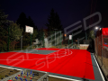 19M2/440X440CM CZERWONO-GRAFITOWE BOISKO DO KOSZYKÓWKI SPEEDSPORT HEXA POWER PRO