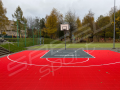 19M2/440X440CM CZERWONO-GRAFITOWE BOISKO DO KOSZYKÓWKI SPEEDSPORT HEXA POWER PRO