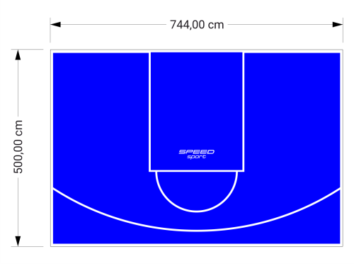 37M2/500X744CM NIEBIESKIE BOISKO DO KOSZYKÓWKI SPEEDSPORT HEXA POWER PRO