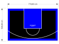 39M2/500X774CM CZARNO-NIEBIESKIE BOISKO DO KOSZYKÓWKI SPEEDSPORT HEXA POWER PRO