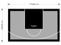 39M2/500X774CM SZARO-CZARNE BOISKO DO KOSZYKÓWKI SPEEDSPORT HEXA POWER PRO