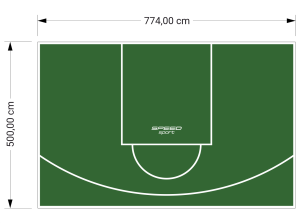 39M2/500X774CM ZIELONE BOISKO DO KOSZYKÓWKI SPEEDSPORT HEXA POWER PRO