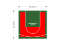 28M2/531X531CM CZERWONO-ZIELONE BOISKO DO KOSZYKÓWKI SPEEDSPORT HEXA POWER PRO
