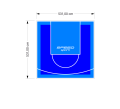 28M2/531X531CM NIEBIESKO-BŁĘKITNE BOISKO DO KOSZYKÓWKI SPEEDSPORT HEXA POWER PRO