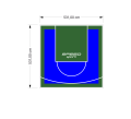 28M2/531X531CM NIEBIESKO-ZIELONE BOISKO DO KOSZYKÓWKI SPEEDSPORT HEXA POWER PRO