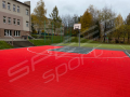 57M2/683X835CM CZERWONO-GRAFITOWE BOISKO DO KOSZYKÓWKI SPEEDSPORT HEXA POWER PRO
