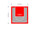 28M2/531X531CM SZARO-CZERWONE BOISKO DO KOSZYKÓWKI SPEEDSPORT HEXA POWER PRO