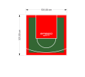 28M2/531X531CM ZIELONO-CZERWONE BOISKO DO KOSZYKÓWKI SPEEDSPORT HEXA POWER PRO