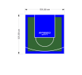 28M2/531X531CM ZIELONO-NIEBIESKIE BOISKO DO KOSZYKÓWKI SPEEDSPORT HEXA POWER PRO