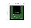 28M2/531X531CM ZIELONO-CZARNE BOISKO DO KOSZYKÓWKI SPEEDSPORT HEXA POWER PRO