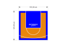 28M2/531X531CM POMARAŃCZOWO-NIEBIESKIE BOISKO DO KOSZYKÓWKI SPEEDSPORT HEXA POWER PRO