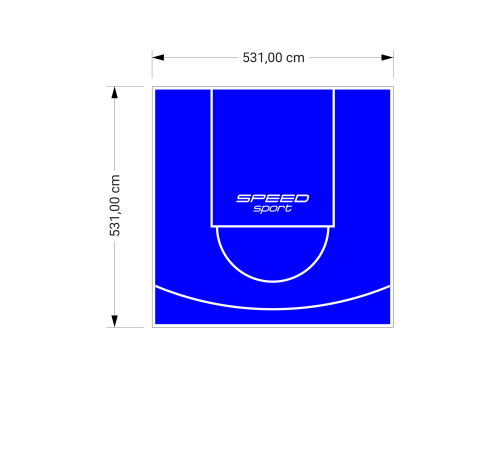 28M2/531X531CM NIEBIESKIE BOISKO DO KOSZYKÓWKI SPEEDSPORT HEXA POWER PRO
