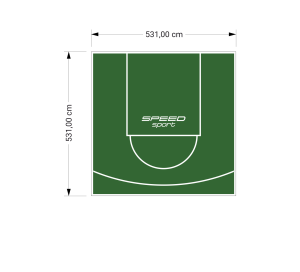28M2/531X531CM ZIELONE BOISKO DO KOSZYKÓWKI SPEEDSPORT HEXA POWER PRO