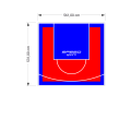 30M2/531X561CM CZERWONO-NIEBIESKIE BOISKO DO KOSZYKÓWKI SPEEDSPORT HEXA POWER PRO