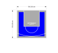 30M2/531X561CM NIEBIESKO-SZARE BOISKO DO KOSZYKÓWKI SPEEDSPORT HEXA POWER PRO