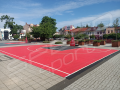 102M2/896X1139CM CZERWONO-CZARNE BOISKO DO KOSZYKÓWKI SPEEDSPORT HEXA POWER PRO