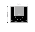 30M2/531X561CM CZARNO-SZARE BOISKO DO KOSZYKÓWKI SPEEDSPORT HEXA POWER PRO
