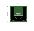 30M2/531X561CM CZARNO-ZIELONE BOISKO DO KOSZYKÓWKI SPEEDSPORT HEXA POWER PRO