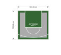 30M2/531X561CM SZARO-ZIELONE BOISKO DO KOSZYKÓWKI SPEEDSPORT HEXA POWER PRO