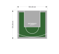 30M2/531X561CM ZIELONO-SZARE BOISKO DO KOSZYKÓWKI SPEEDSPORT HEXA POWER PRO