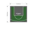 30M2/531X561CM ZIELONO-GRAFITOWE BOISKO DO KOSZYKÓWKI SPEEDSPORT HEXA POWER PRO