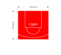 30M2/531X561CM CZERWONE BOISKO DO KOSZYKÓWKI SPEEDSPORT HEXA POWER PRO