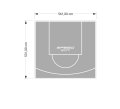 30M2/531X561CM SZARE BOISKO DO KOSZYKÓWKI SPEEDSPORT HEXA POWER PRO