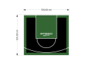 32M2/531X592CM CZARNO-ZIELONE BOISKO DO KOSZYKÓWKI SPEEDSPORT HEXA POWER PRO