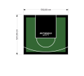 32M2/531X592CM ZIELONO-CZARNE BOISKO DO KOSZYKÓWKI SPEEDSPORT HEXA POWER PRO