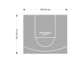 32M2/531X592CM SZARE BOISKO DO KOSZYKÓWKI SPEEDSPORT HEXA POWER PRO