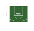 32M2/531X592CM ZIELONE BOISKO DO KOSZYKÓWKI SPEEDSPORT HEXA POWER PRO