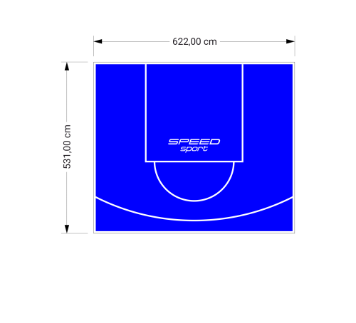 33M2/531X622CM NIEBIESKIE BOISKO DO KOSZYKÓWKI SPEEDSPORT HEXA POWER PRO