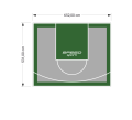 35M2/531X652CM SZARO-ZIELONE BOISKO DO KOSZYKÓWKI SPEEDSPORT HEXA POWER PRO