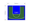 35M2/531X652CM ZIELONO-NIEBIESKIE BOISKO DO KOSZYKÓWKI SPEEDSPORT HEXA POWER PRO