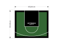 35M2/531X652CM ZIELONO-CZARNE BOISKO DO KOSZYKÓWKI SPEEDSPORT HEXA POWER PRO