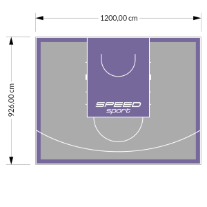 111M2/926X1200CM SZARO-FIOLETOWE BOISKO DO KOSZYKÓWKI SPEED sport HEXA POWER PRO
