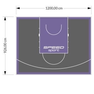 111M2/926X1200CM GRAFITOWO-FIOLETOWE BOISKO DO KOSZYKÓWKI SPEED sport HEXA POWER PRO
