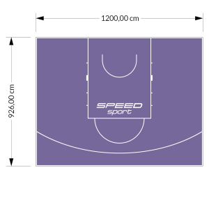 111M2/926X1200CM FIOLETOWE BOISKO DO KOSZYKÓWKI SPEED sport HEXA POWER PRO