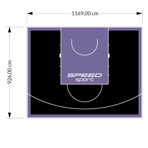 108M2/926X1169CM CZARNO-FIOLETOWE BOISKO DO KOSZYKÓWKI SPEED sport HEXA POWER PRO