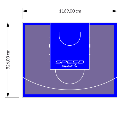 108M2/926X1169CM FIOLETOWO-NIEBIESKIE BOISKO DO KOSZYKÓWKI SPEED sport HEXA POWER PRO