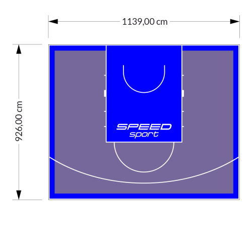 106M2/926X1139CM FIOLETOWO-NIEBIESKIE BOISKO DO KOSZYKÓWKI SPEED sport HEXA POWER PRO