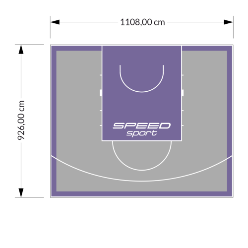 103M2/926X1108CM SZARO-FIOLETOWE BOISKO DO KOSZYKÓWKI SPEED sport HEXA POWER PRO
