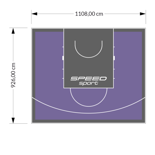 103M2/926X1108CM FIOLETOWO-GRAFITOWE BOISKO DO KOSZYKÓWKI SPEED sport HEXA POWER PRO