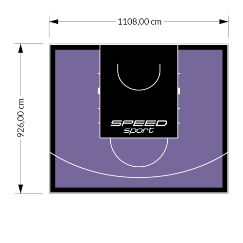 103M2/926X1108CM FIOLETOWO-CZARNE BOISKO DO KOSZYKÓWKI SPEED sport HEXA POWER PRO